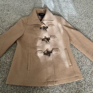 Ann Taylor medium pea coat tan